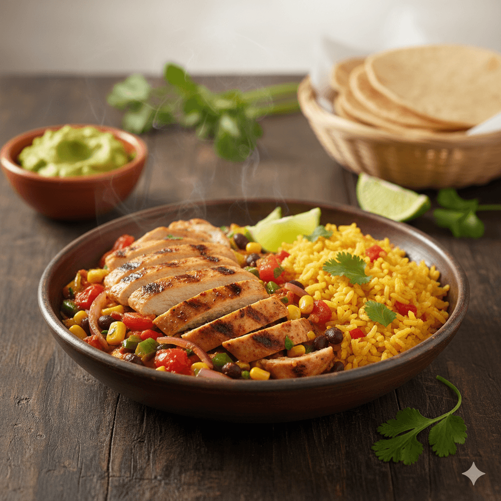 مكسيكي الدجاج مع الأرز