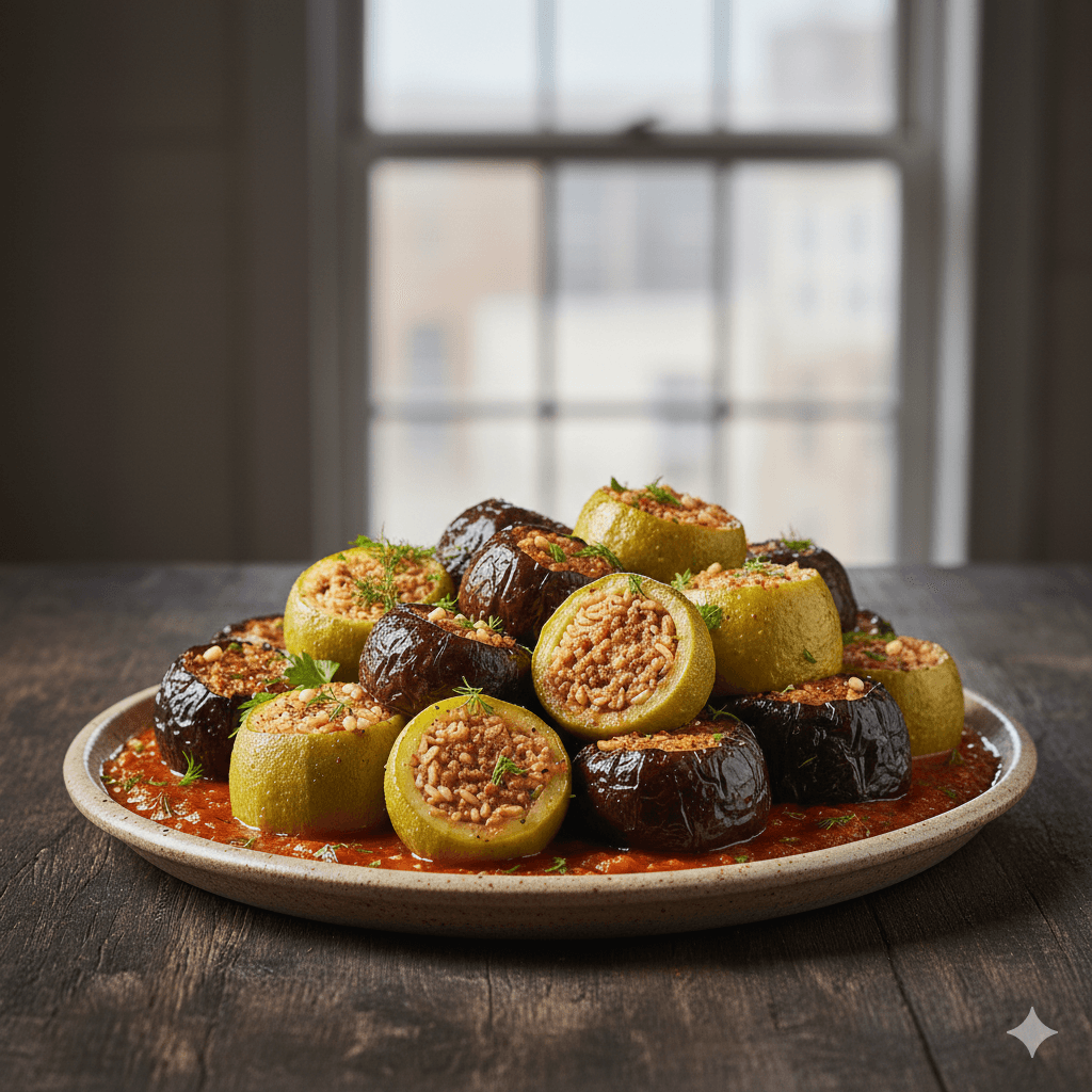 محشي كوسا وباذنجان