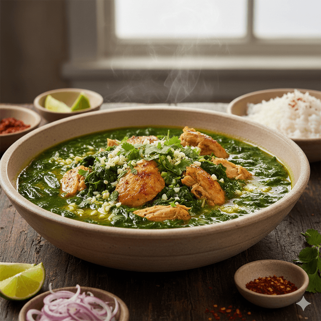 ملوخية ورق بالدجاج