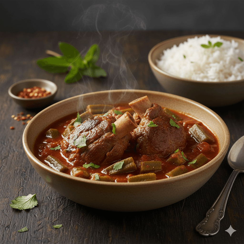 بامية باللحم