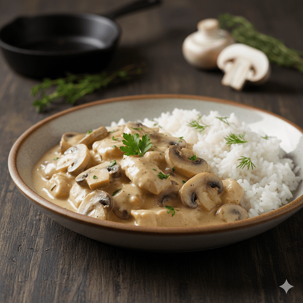 ستروغانوف الدجاج